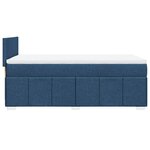 vidaXL Sommier à lattes de lit avec matelas Bleu 80x200 cm Tissu