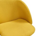 vidaXL Chaises à manger lot de 2 jaune tissu