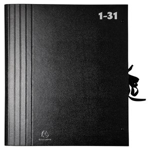 Trieur Accordéon Grande Capacité 32 Compartiments Numériques - Noir - Exacompta