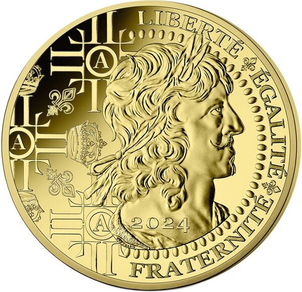 Pièce de monnaie en Or 250 Dollars g 2.5 Millésime 2024 Ors de France LOUIS XIII