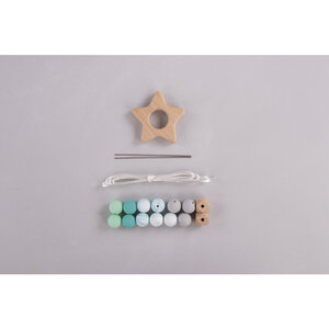 Kit: Anneau Etoile   menthe  17 pièces  Boite