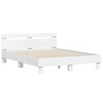 vidaXL Cadre de lit sans matelas blanc 140x200 cm