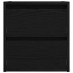 vidaXL Table de chevet murale chêne noir 38x34x40 cm