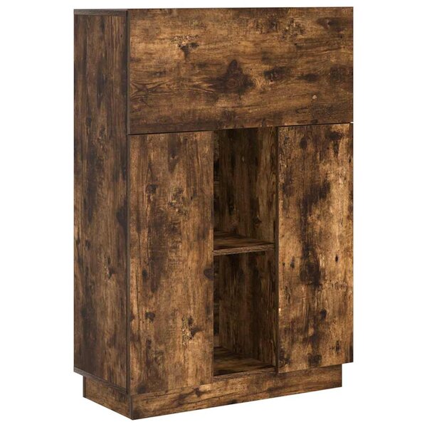 vidaXL Bureau Chêne fumé 71 5 x 31 5 x 106 5 cm Bois d'ingénierie
