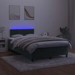 vidaXL Sommier à lattes de lit avec matelas LED vert foncé 120x190 cm