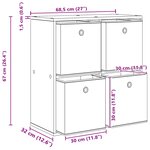 vidaXL Buffet Bois ancien 68 5 x 32 x 67 cm