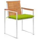 vidaXL Chaises de jardin lot de 8 avec coussins Bois d'acacia solide