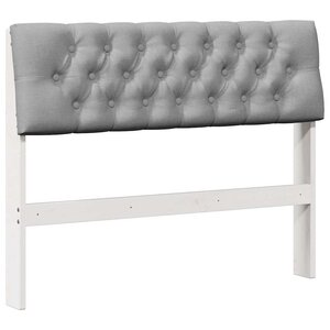 vidaXL Tête de lit capitonnée Gris clair 100 cm Pin massif