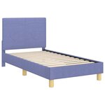 vidaXL Cadre de lit pour enfants avec tête de lit Bleu denim tissu