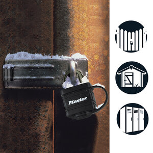 Pack de 2 Cadenas en Acier Laminé à Clé et Protection Thermoplastique Noir 7 8 x 4 x 2 9 cm