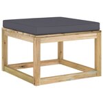 vidaXL Salon de jardin 9 Pièces avec coussins bois de pin imprégné