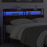 vidaXL Tête de lit de rangement Chêne fumé 150 cm Bois d'ingénierie