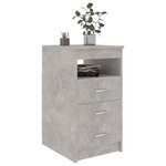 vidaXL Armoire à tiroirs Gris béton 40x50x76 cm Bois d'ingénierie