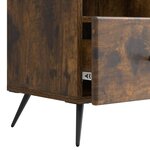 vidaXL Meuble TV Chêne fumé 102 x 34 5 x 50 cm Bois d'ingénierie