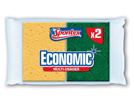 Spontex Economic Multi-Usages Par 2 (lot de 6 soit 12 éponges)