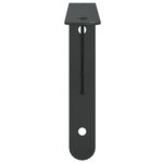 vidaXL Supports d'étagères 4 Pièces 23 5x2 5x15 5cm noir acier inoxydable