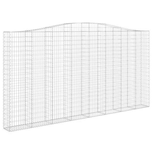 vidaXL Panier de gabions arqué 400x30x200/220 cm Fer galvanisé