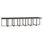 vidaXL Ensemble à dîner de jardin coussins 19Pièces Résine tressée Marron