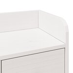 vidaXL Lit bibliothèque sans matelas blanc 135x190 cm bois pin massif