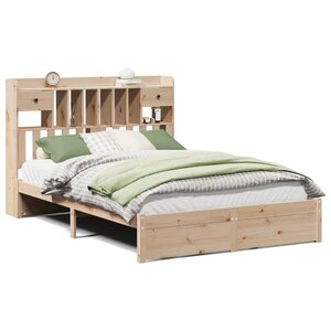 vidaXL Lit bibliothèque sans matelas 160x200 cm bois massif de pin