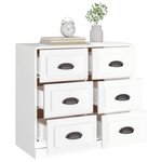 vidaXL Buffet blanc brillant 70x35 5x67 5 cm bois d'ingénierie