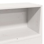 vidaXL Lit bibliothèque sans matelas blanc 75x190cm bois de pin massif