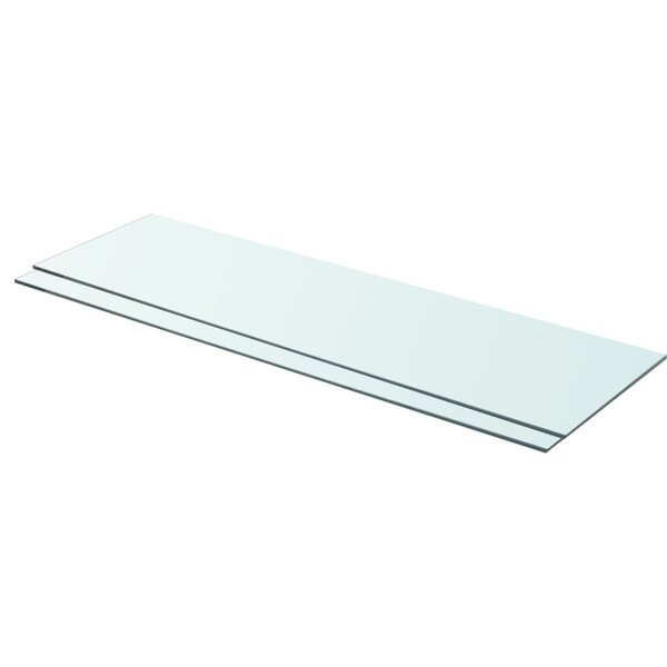 vidaXL Panneaux d'étagère 2 Pièces Verre Transparent 90 x 25 cm