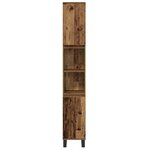 vidaXL Ensemble de mobilier de salle de bain avec porte 3 Pièces Marron