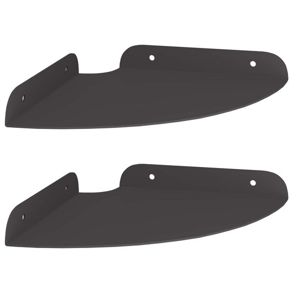 vidaXL Étagère flottante avec étagère 2 Pièces Noir 18 x 18 x 2 cm