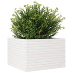 vidaXL Jardinière blanc 70x70x45 5 cm bois de pin massif
