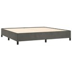 vidaXL Cadre de lit sans matelas gris foncé 200x200 cm velours