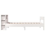 vidaXL Lit bibliothèque sans matelas blanc 90x200cm bois de pin massif