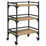 vidaXL Chariot de cuisine Chêne artisanal 50 x 35 x 75 5 cm