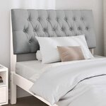 vidaXL Tête de lit capitonnée Gris clair 100 cm Pin massif