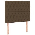 vidaXL Sommier à lattes de lit avec matelas Marron foncé 90x200 cm
