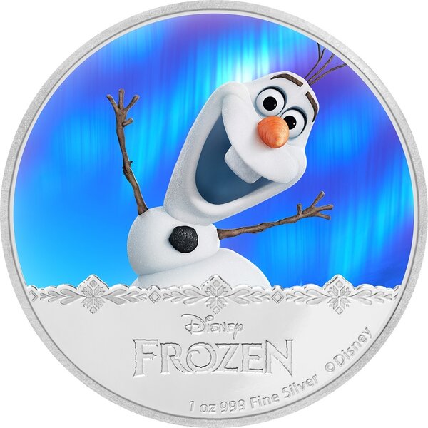 Pièce de monnaie 2 Dollars Niue 2016 1 once argent BE – Olaf (La Reine des Neiges)