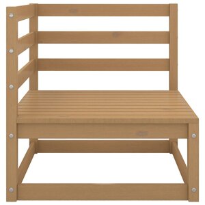 vidaXL Salon de jardin 2 Pièces avec coussins Marron miel Bois de pin