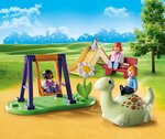 71157 Aire de jeux avec balancoire  toboggan et dinosaure a bascule