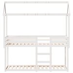 vidaXL Lit superposé sans matelas blanc 75x190 cm bois de pin massif