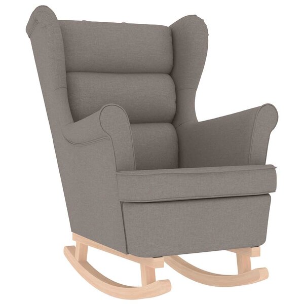 vidaXL Chaise à bascule taupe 74x90x102 cm tissu