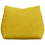 vidaXL Coussin de Dos Jaune 45 x 20 x 35 cm Tissu en velours côtelé