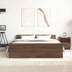 vidaXL Cadre de lit sans matelas chêne marron 140x190 cm