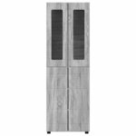 vidaXL Haut Armoire avec étagère FLORIN Gris Sonoma 60 x 35 x 182 cm