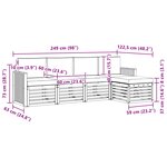 vidaXL Ensemble de canapés d'extérieur 5 pc Naturel et Anthracite