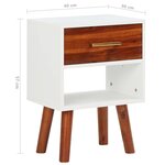 vidaXL Table de chevet 2 Pièces Bois d'acacia massif 40x30x57 cm