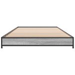 vidaXL Cadre de lit sonoma gris 90x200 cm bois d'ingénierie et métal