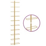 vidaXL Casier à vin mural pour 10 bouteilles Doré Fer