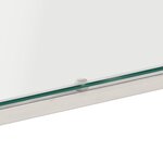 vidaXL Table basse argenté acier inoxydable et verre trempé
