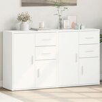 vidaXL Buffets 2 Pièces blanc 60x31x70 cm bois d'ingénierie