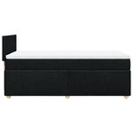 vidaXL Sommier à lattes de lit avec matelas noir simple tissu
